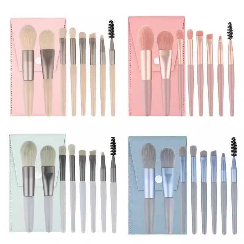 Suit Morandi Portable Models Macaron Shadow Makeup Brushes Accessories