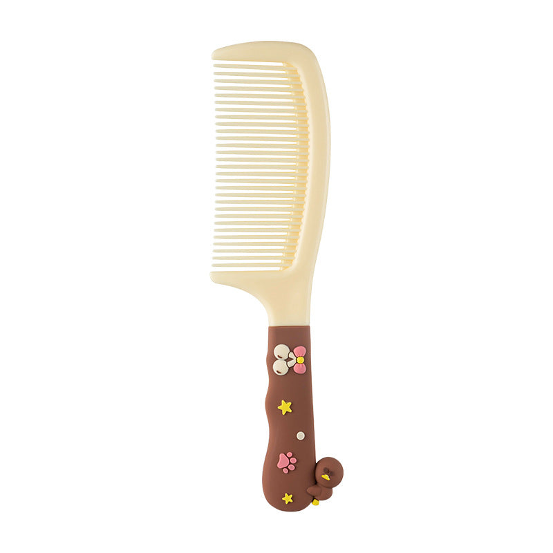 Brosses et peignes à cheveux flexibles en plastique portables pour enfants, motif canard mignon, dessin animé