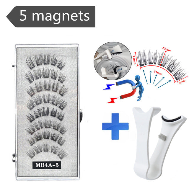 Série de faux cils magnétiques à recourbement naturel