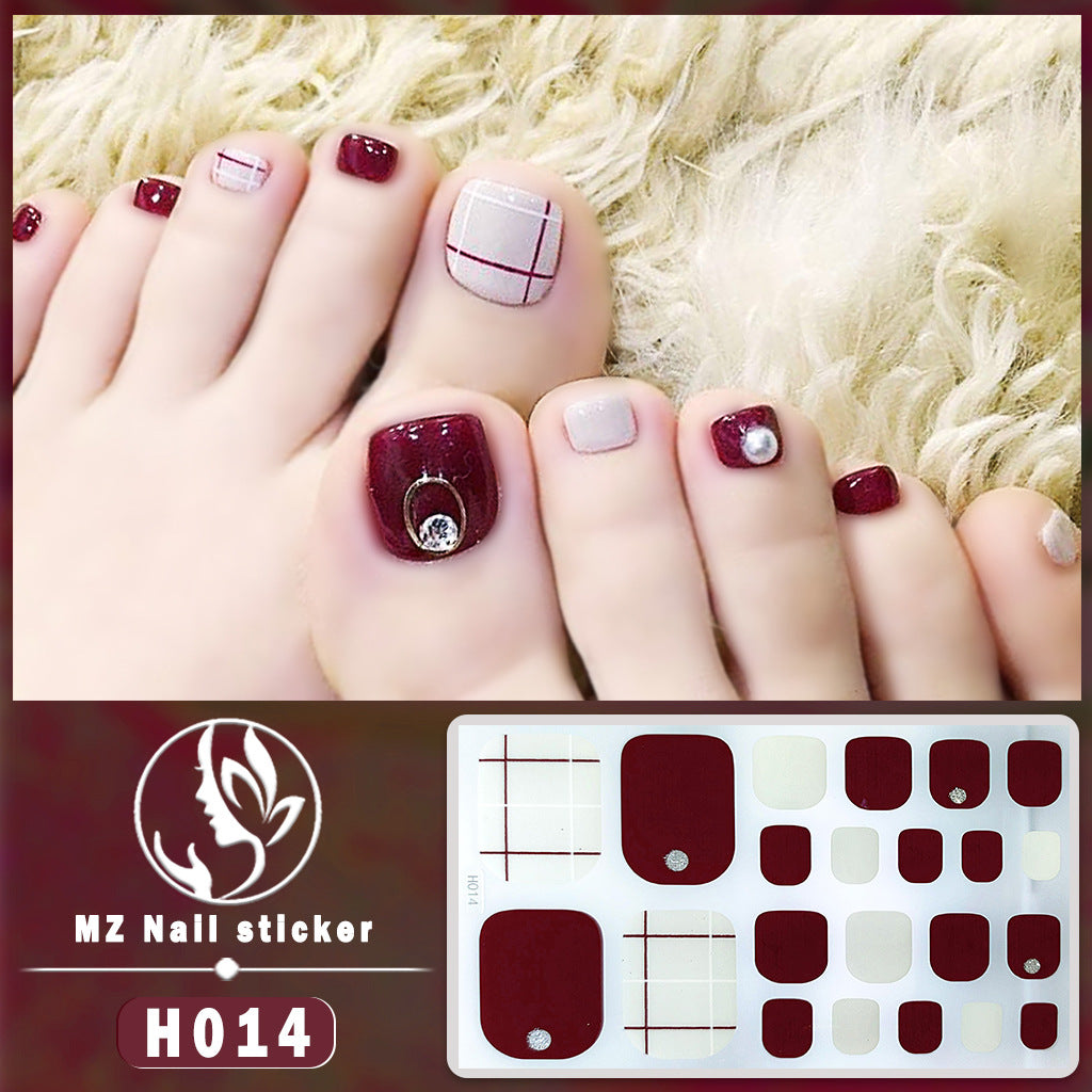 Feet Paper Imitation Diamond Waterproof Durable Nail Stickers