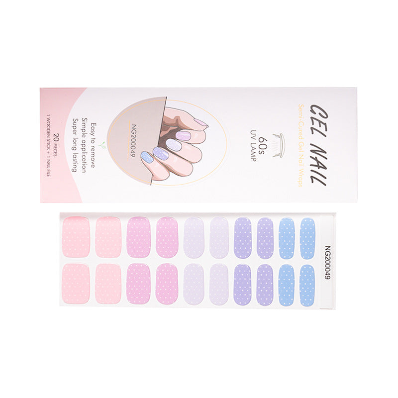 Gel Finger Therapy Light Uv Half Nail Stickers