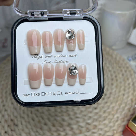 In The Debris Nude Color Milky Nail Stickers