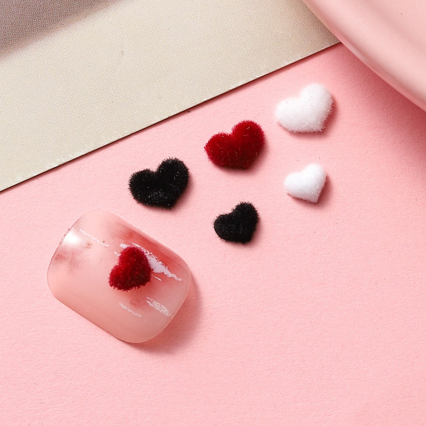 Heart Ornament French Flocking Small Love Nail Care Nail Art