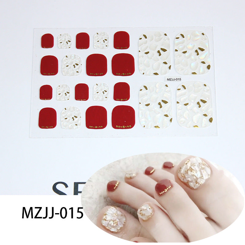 Full Hot Rhinestone Ornament Feet Color Nail Stickers