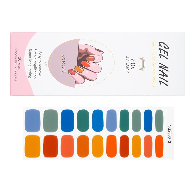 Gel Finger Therapy Light Uv Half Nail Stickers