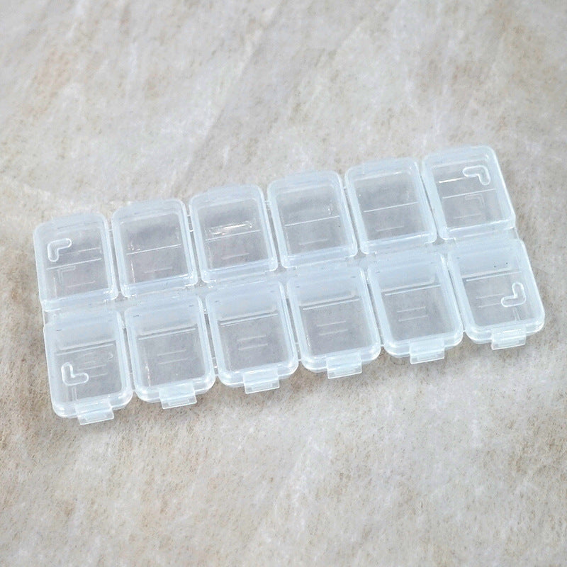 Grid Ornament Storage Case Jewelry Box Nail Care Nail Art