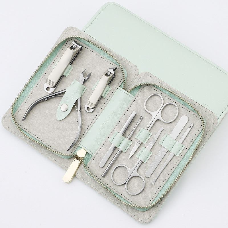 Ensemble de coupe-ongles en acier inoxydable avec ciseaux et outils pour les ongles