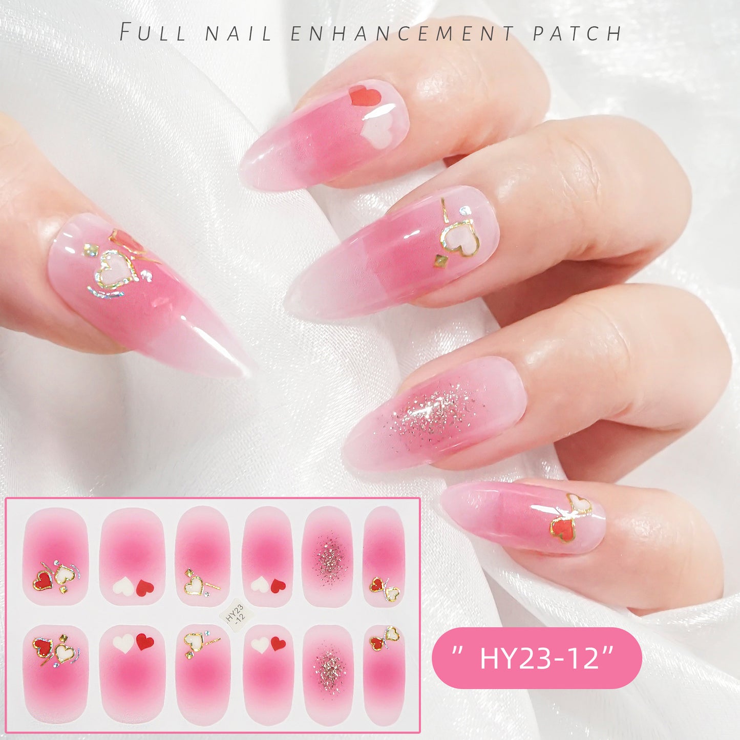 Applique Paper Waterproof Flower Love Gel Nail Stickers