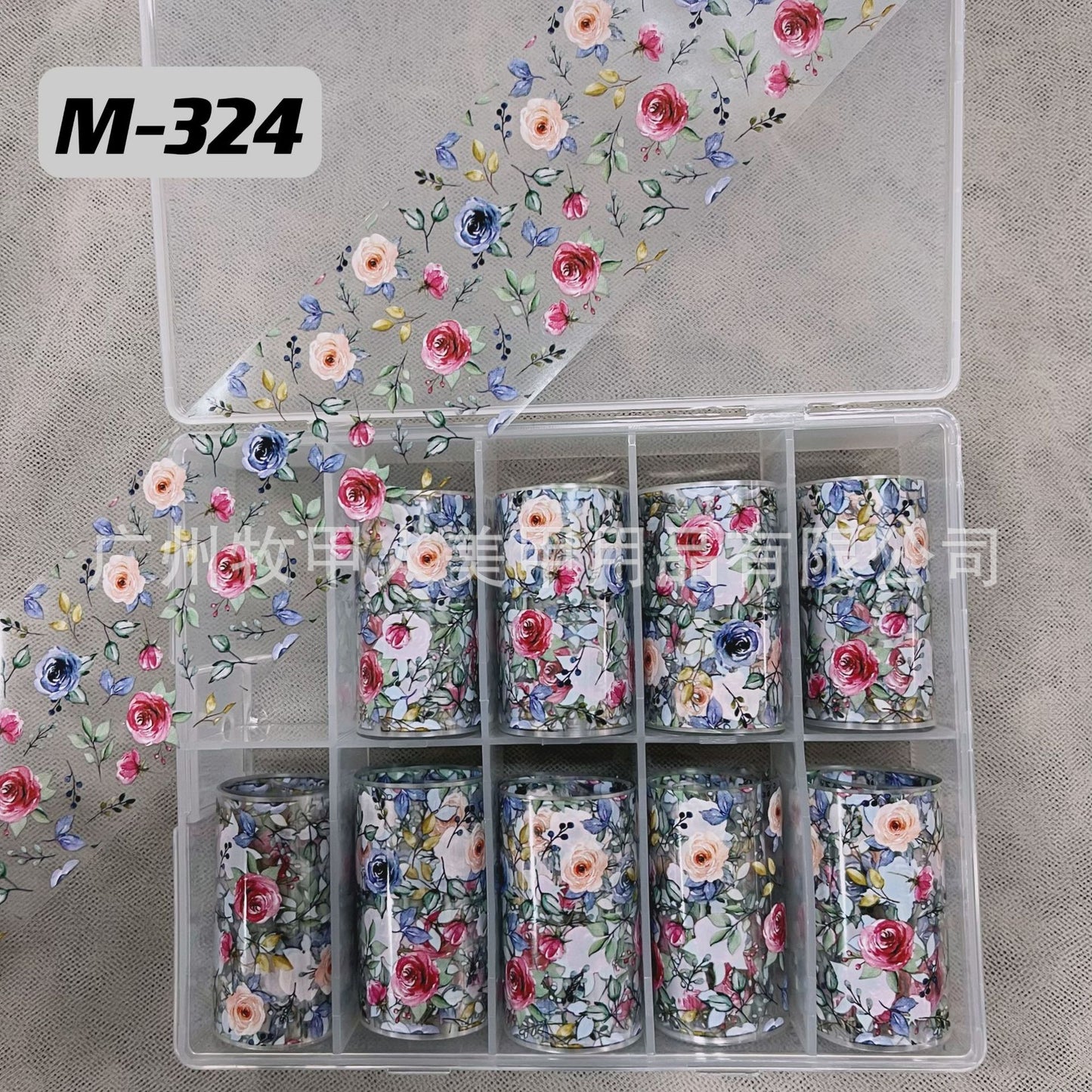 Dyed Fresh Transfer Paper Butterfly Flower Nail Stickers