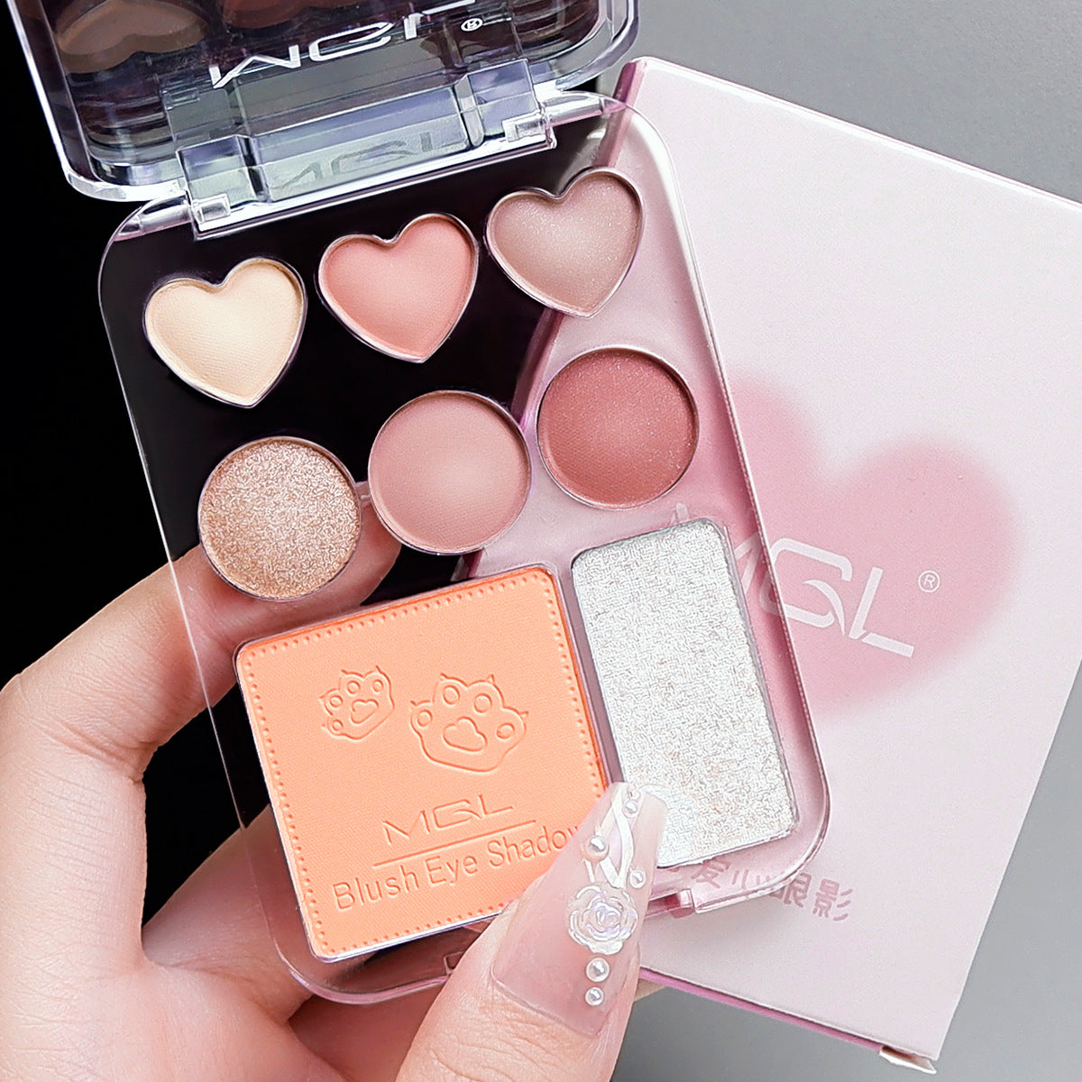 Fard à paupières Love Heart Shadow Plate Pink Pure Desire