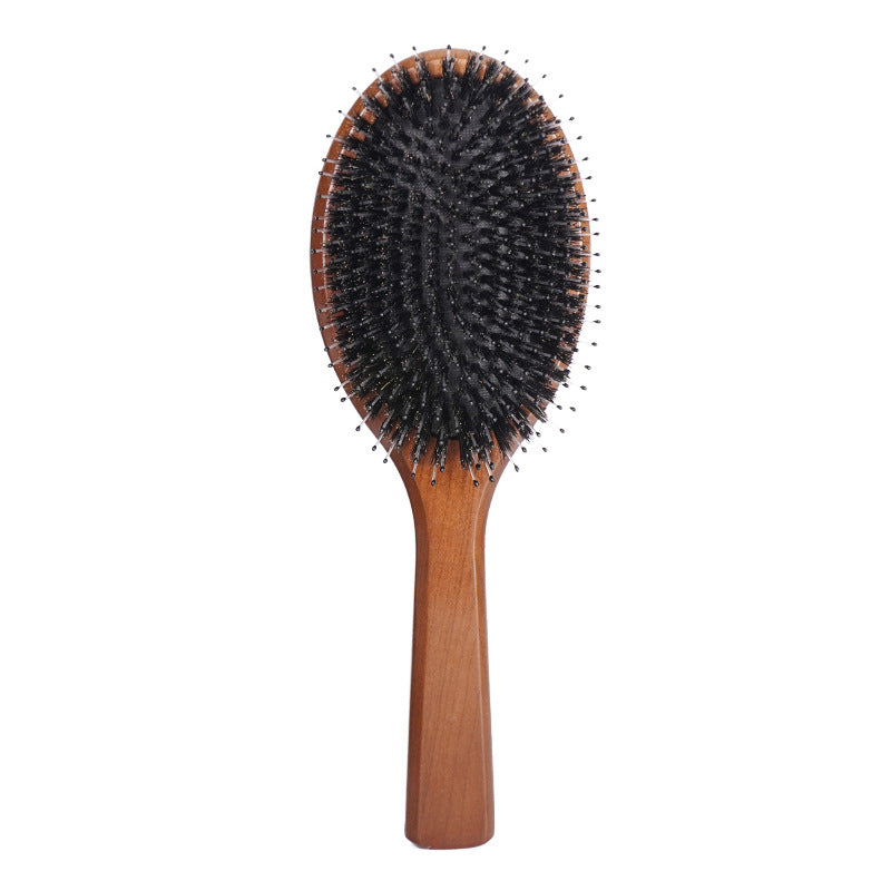 Wood Bristle Nylon Massage Cushion Straight Hair Brushes & Combs