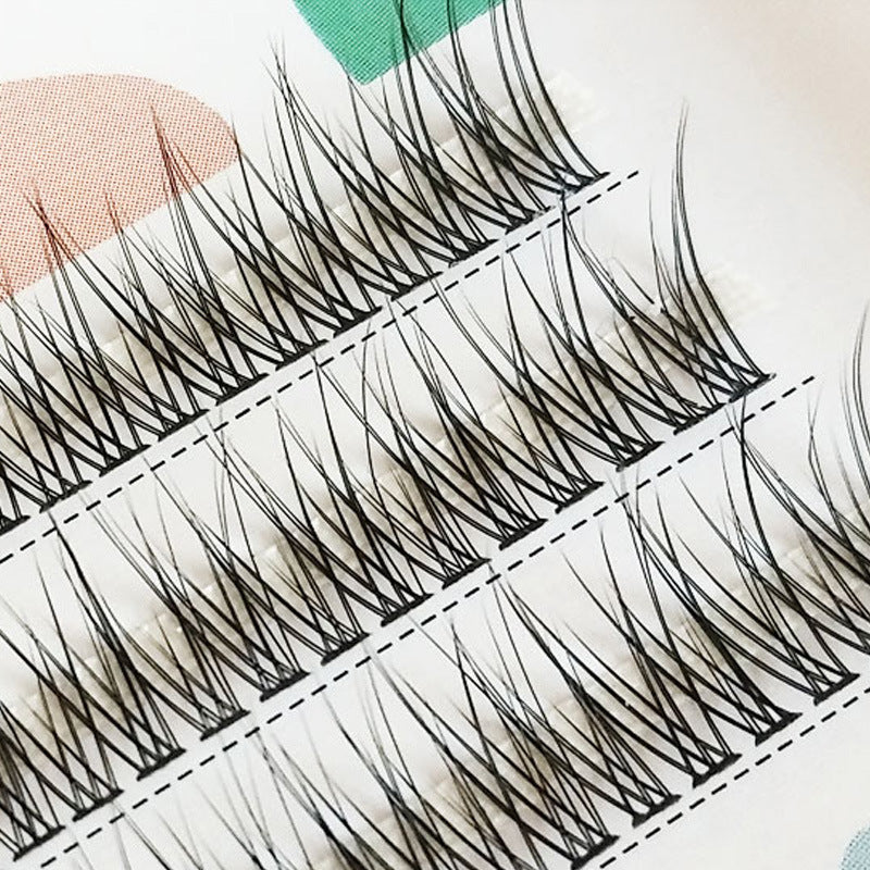 Fairy Fishtail Eyelashes Thick Segment Warped False Lashes