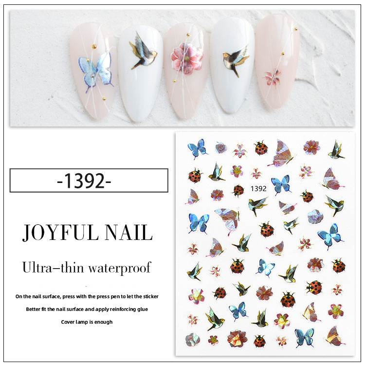 Marine Series Animal Jellyfish Dolphin Shell Nail Stickers