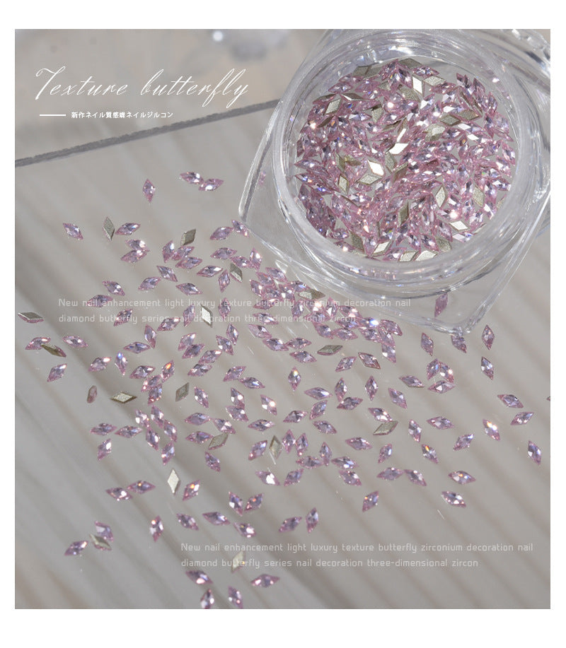 Chanfreinage du bord plat Zircon Ornement Couture Soins des ongles Nail Art