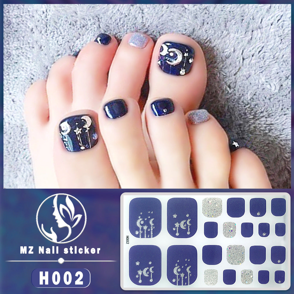 Feet Paper Imitation Diamond Waterproof Durable Nail Stickers