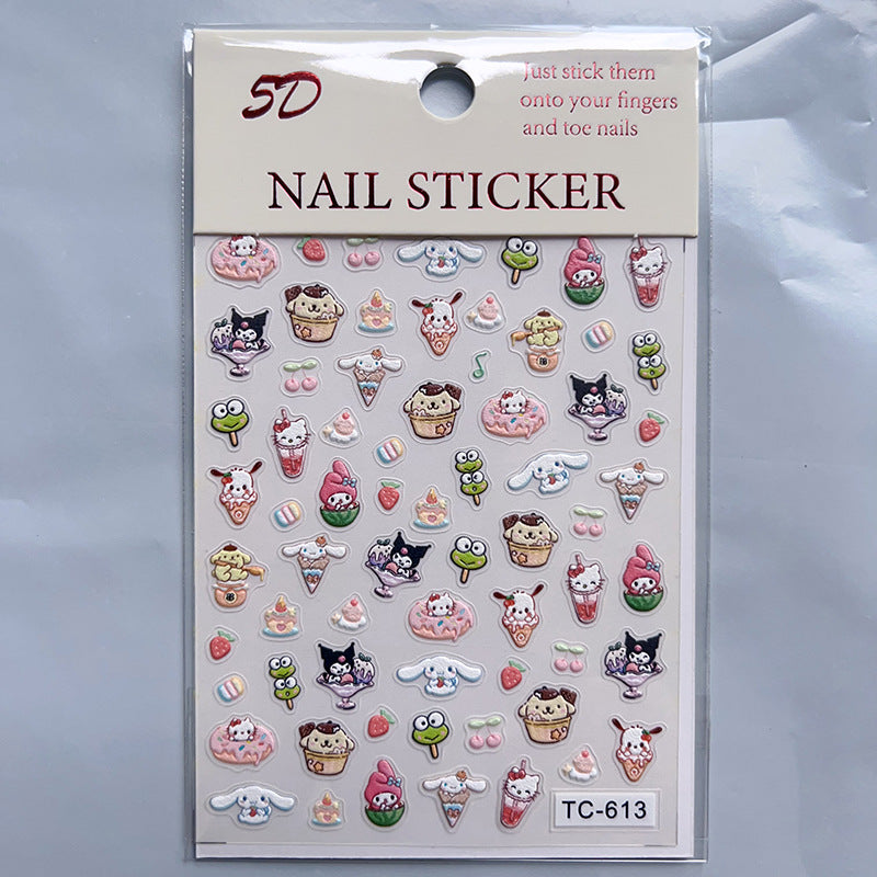 Relief Three-dimensional Cartoon Hand Account Goo Card Nail Tool Set