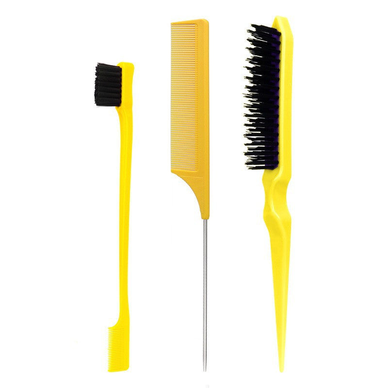 Brosse à sourcils Style Edge Control Partition Brosses et peignes à cheveux à queue pointue