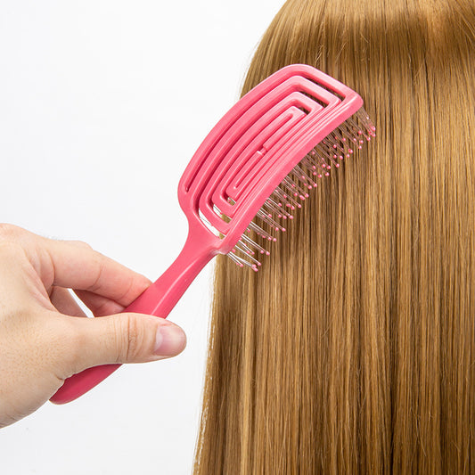 Brosses et peignes à cheveux creux ronds incurvés à massage long et facile