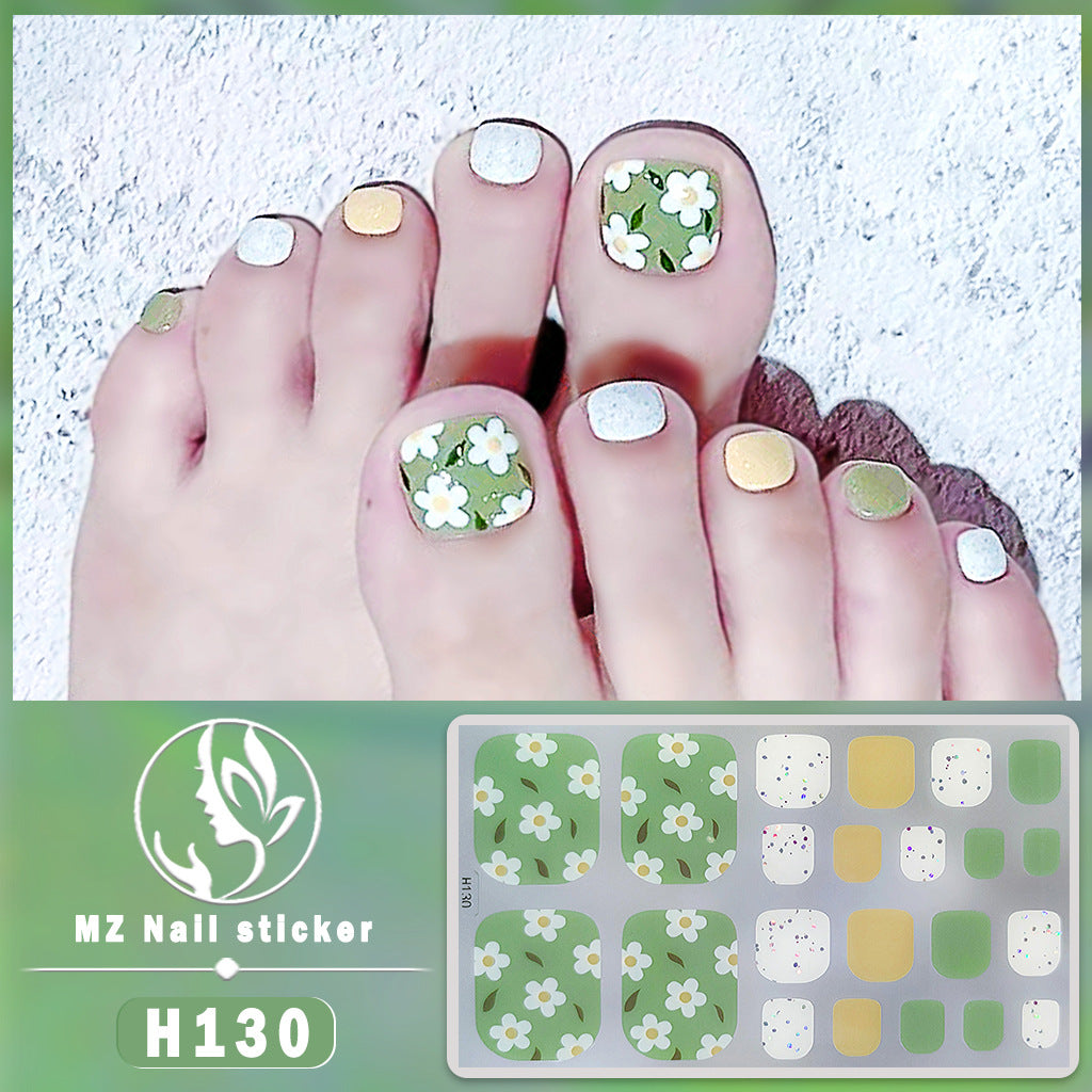 Feet Paper Imitation Diamond Waterproof Durable Nail Stickers