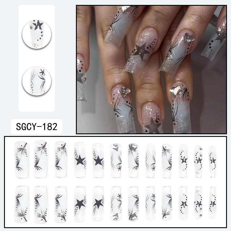 Style de pointe longue Porter des pointes chaudes Nail Art