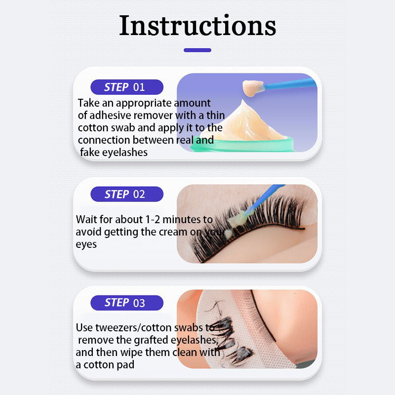 Crème de greffe pour élimination des cils Minute Quick False Lashes