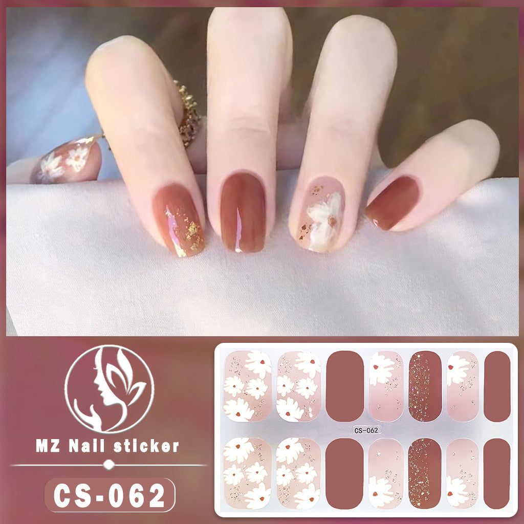 Applique Full Paste Blooming Contrast Color Nail Stickers