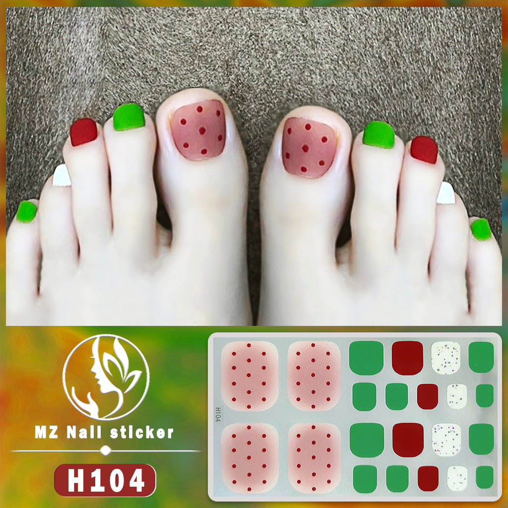 Feet Paper Imitation Diamond Waterproof Durable Nail Stickers