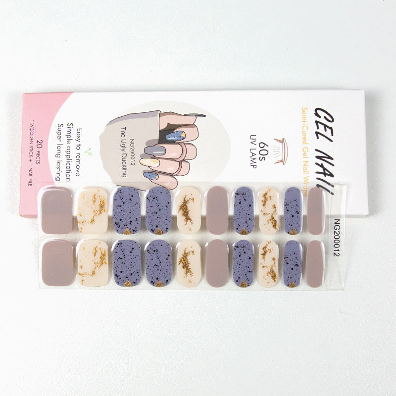 Gel Finger Therapy Light Uv Half Nail Stickers