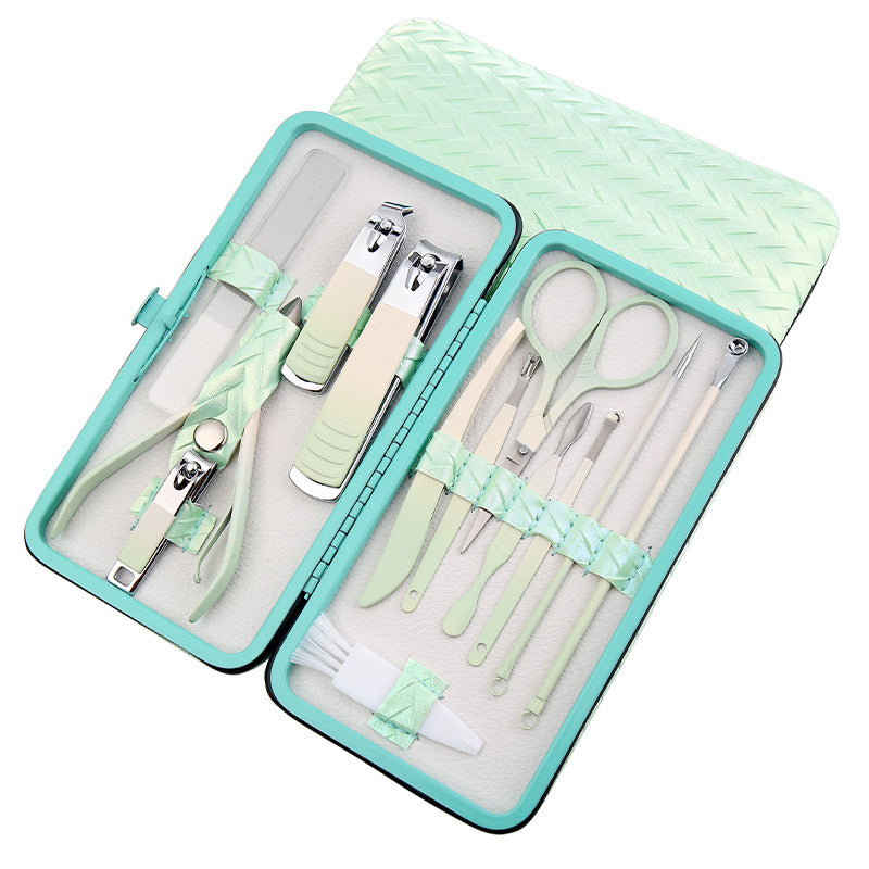 Ensemble complet d'outils de manucure professionnels pour ongles avec coupe-ongles en or rose