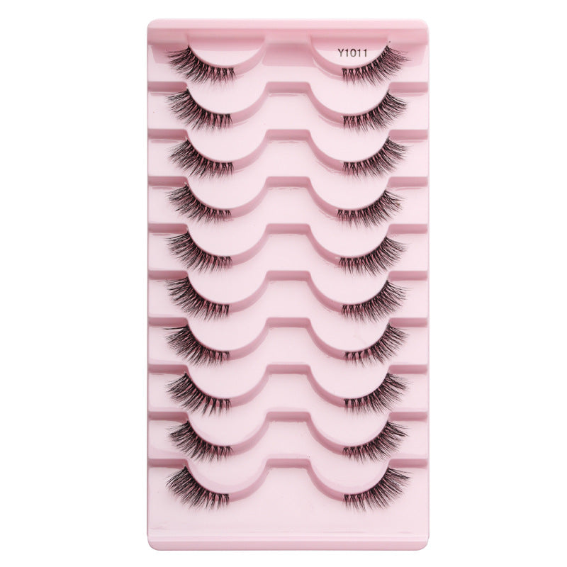 Women's Half Eyelashes Sheer Root Team Anchor Beauty Style Natural False Lashes