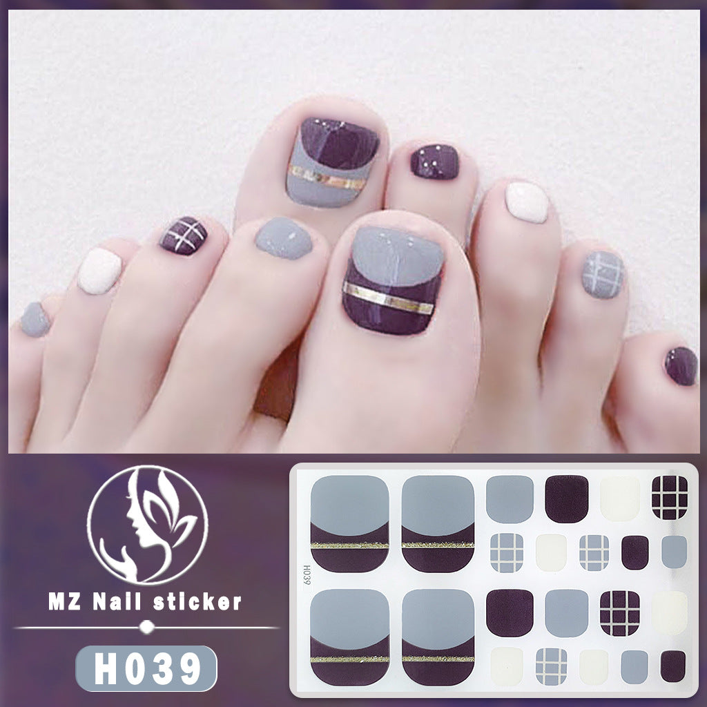 Feet Paper Imitation Diamond Waterproof Durable Nail Stickers