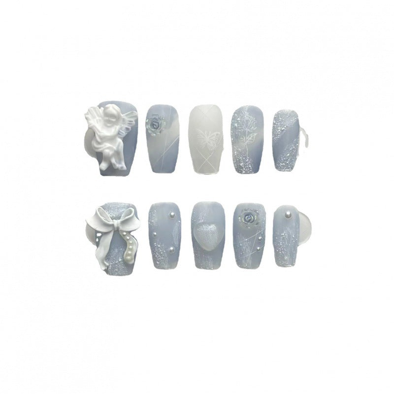 Plaster Angel Rose Wear Fake Nails Nail Stickers