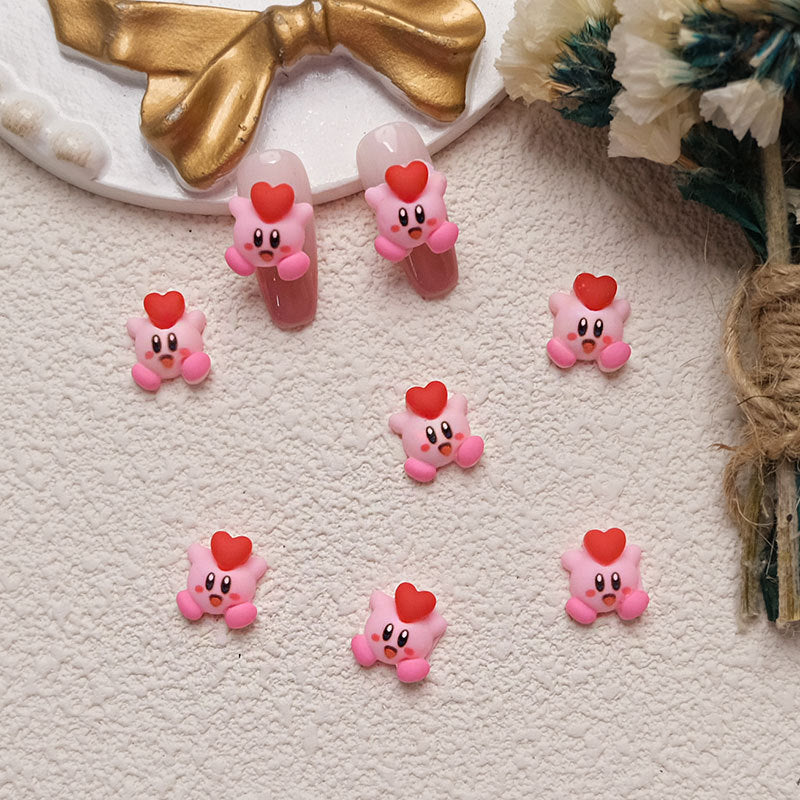 Cartoon Wear Armor Resin Kirby Ornament Nail Care Nail Art