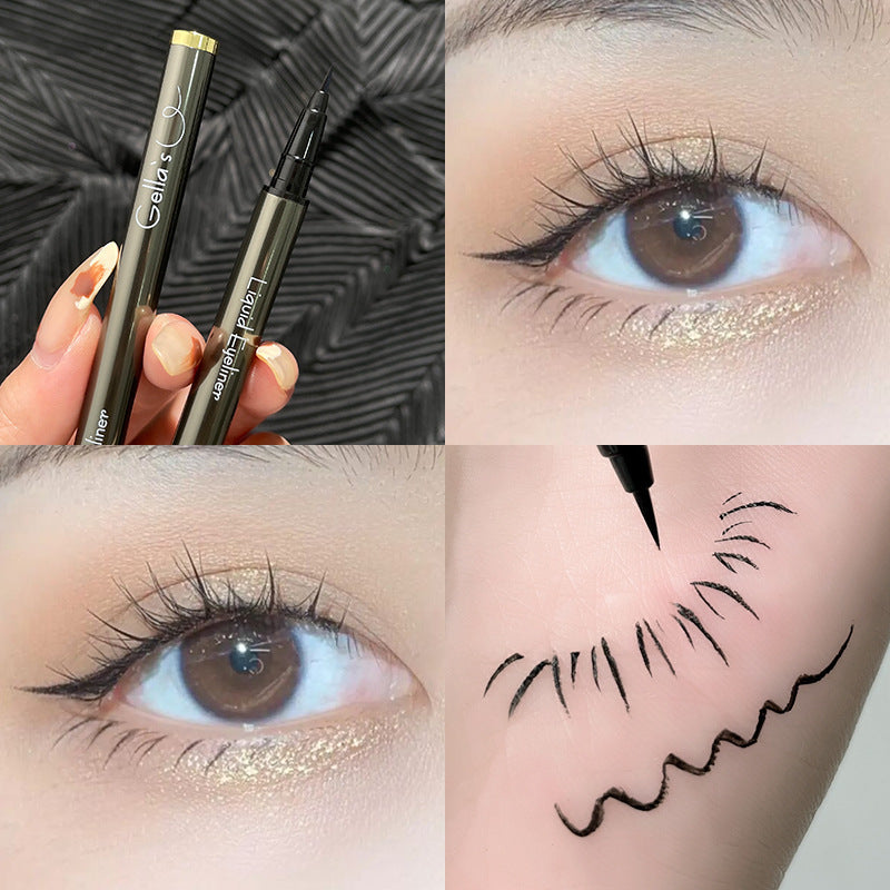 Petit tube d'argent Black Berry Color Line Eyeliner liquide Crouching