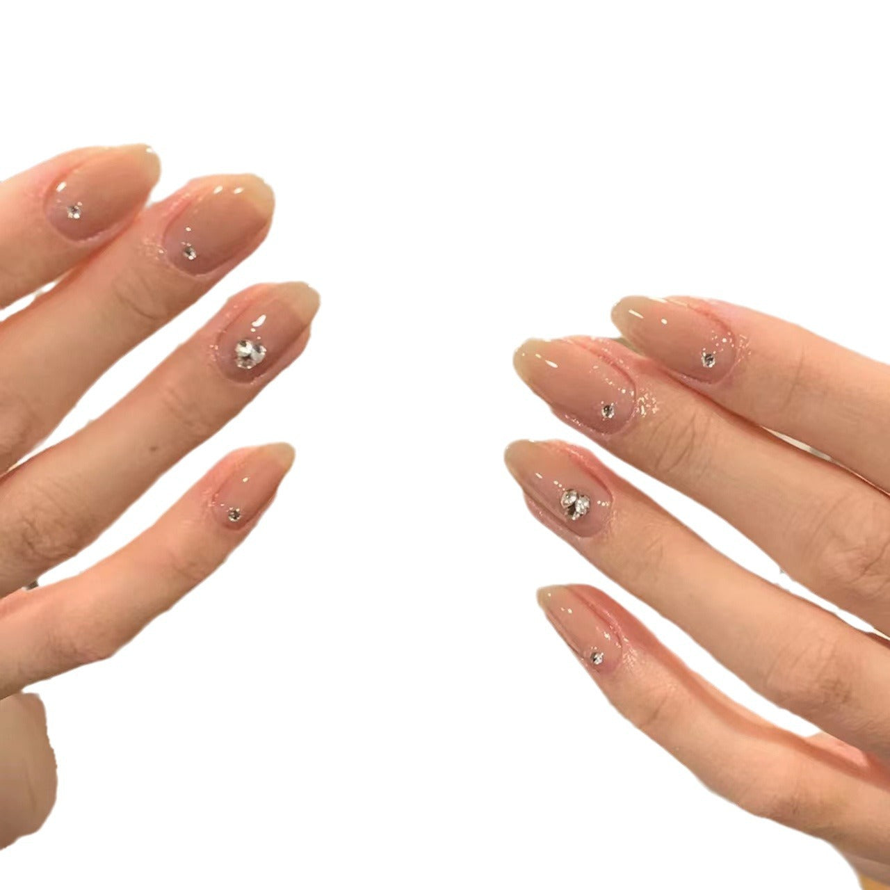 Autocollants pour ongles faits à la main en strass pour femmes