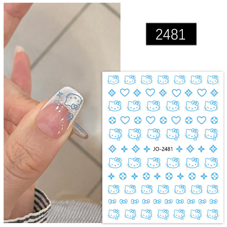 Cat Hello Kitty Cute Cartoon Adhesive Nail Stickers