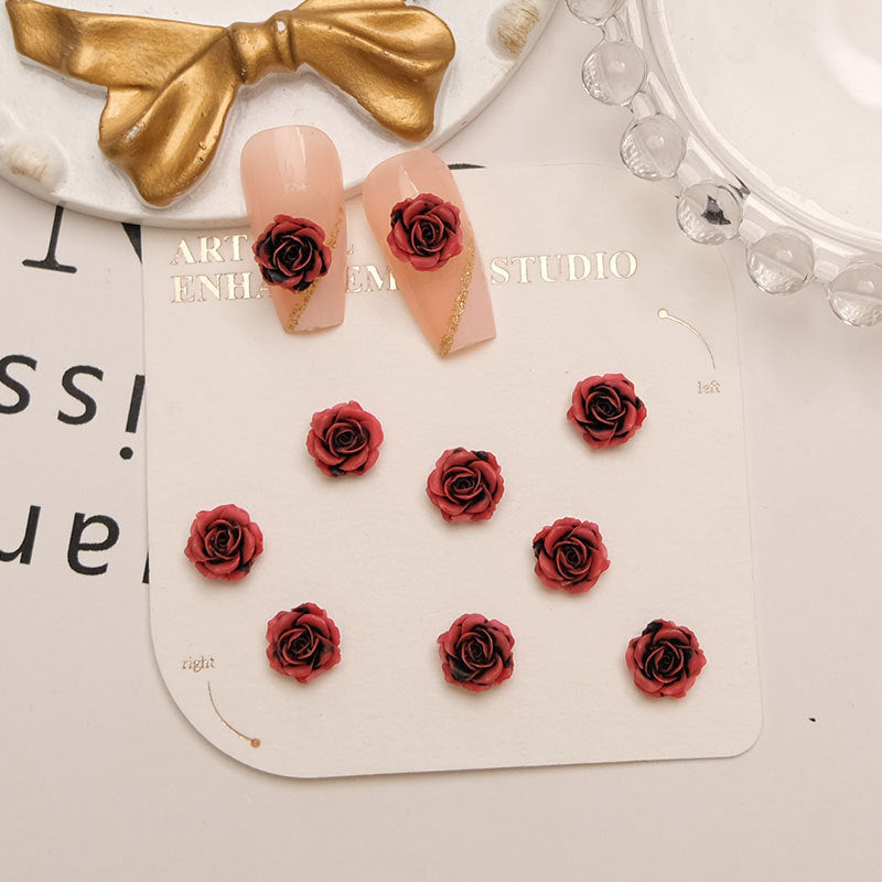 Three-dimensional Rose Ornament Live Broadcast Luminous Nail Care Nail Art