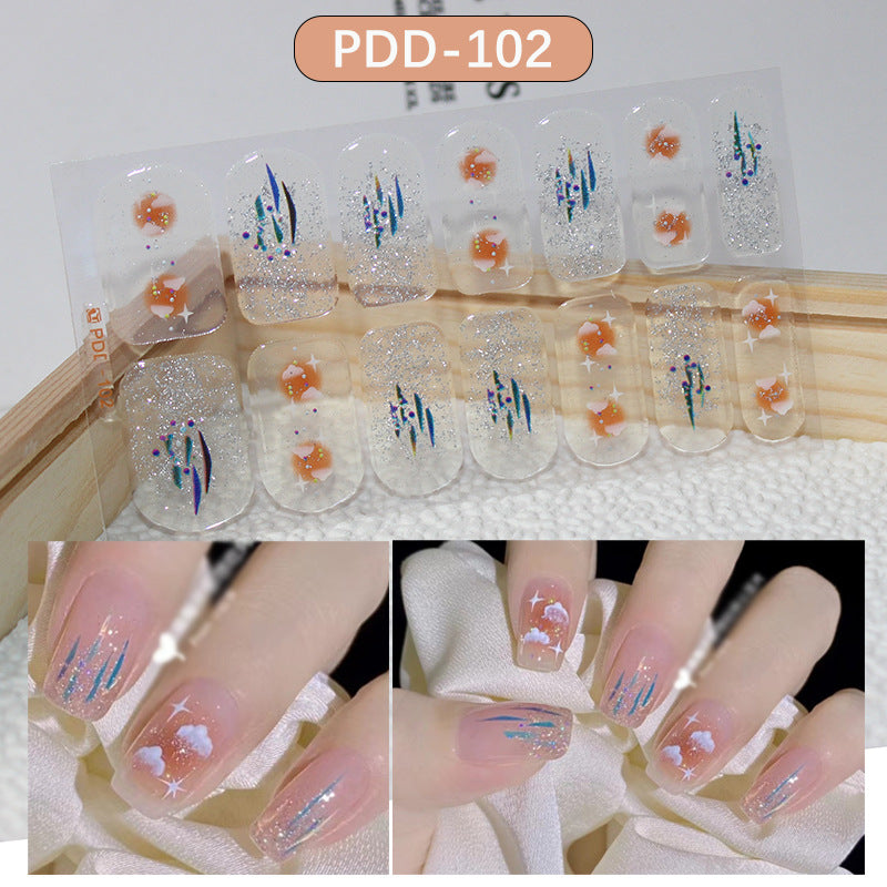 Love Waterproof Durable Applique Finished Patch Nail Art