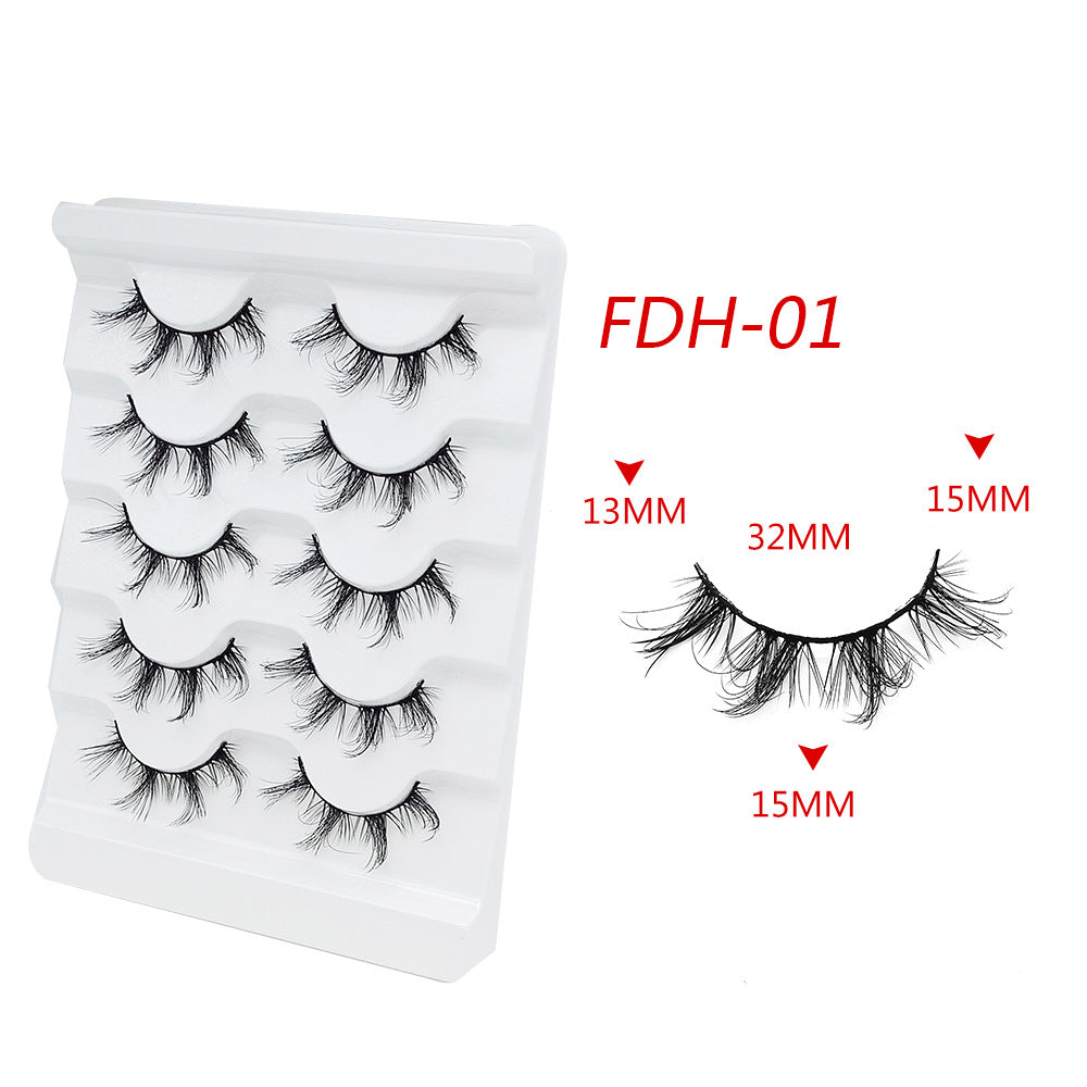 Oblique Flying Segmented Eyelashes Pairs Of Natural False Lashes