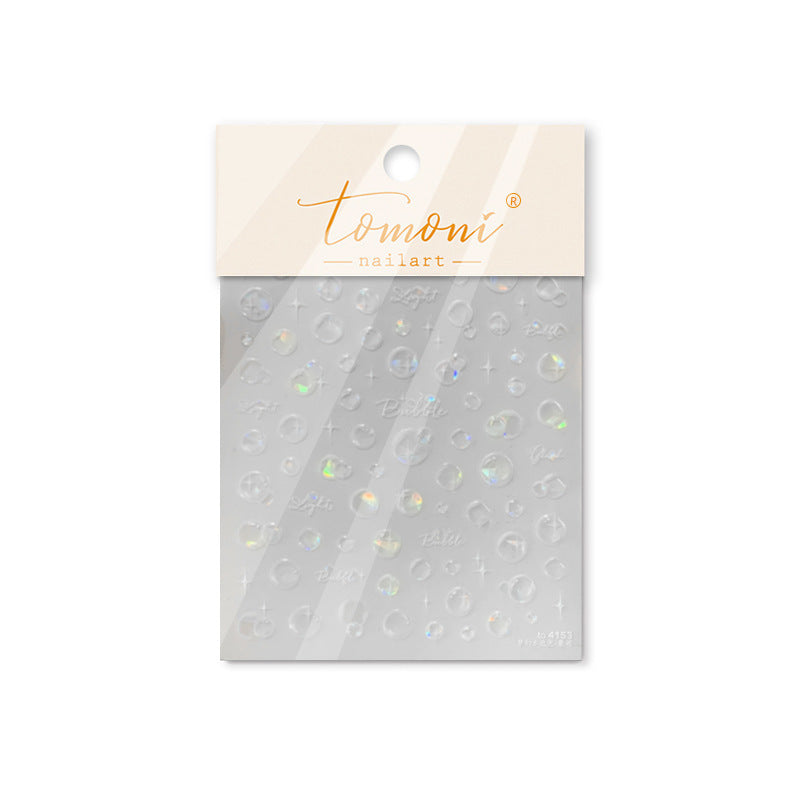 Shell Light Cute Fantasy Water Bubble Nail Stickers