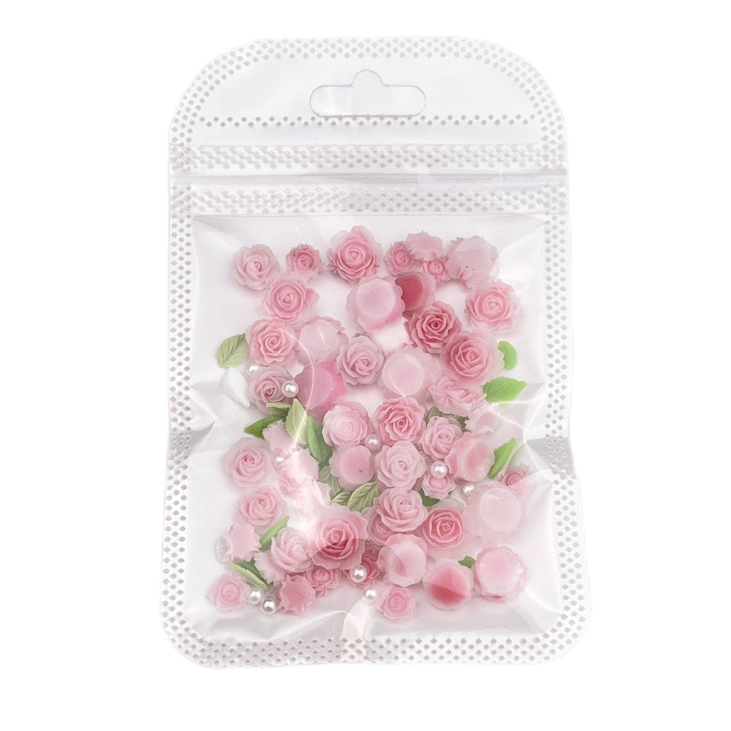 Feuilles de camélia roses sculptées en rose Ornement Matériel Soins des ongles Nail Art