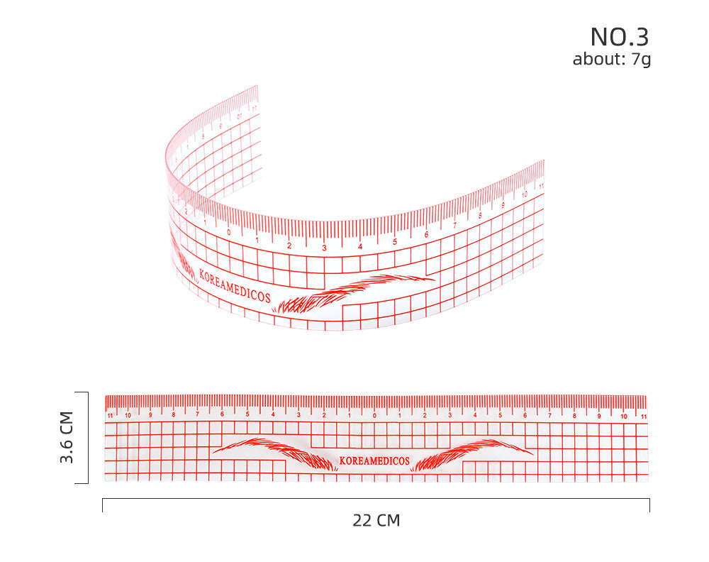 Échelle de mise en forme des sourcils Équilibre de positionnement à trois points Accessoires de maquillage