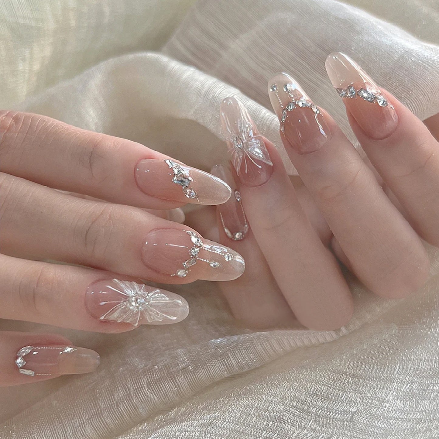 High-grade Summer Butterfly Flower Handmade Cat's Nail Stickers