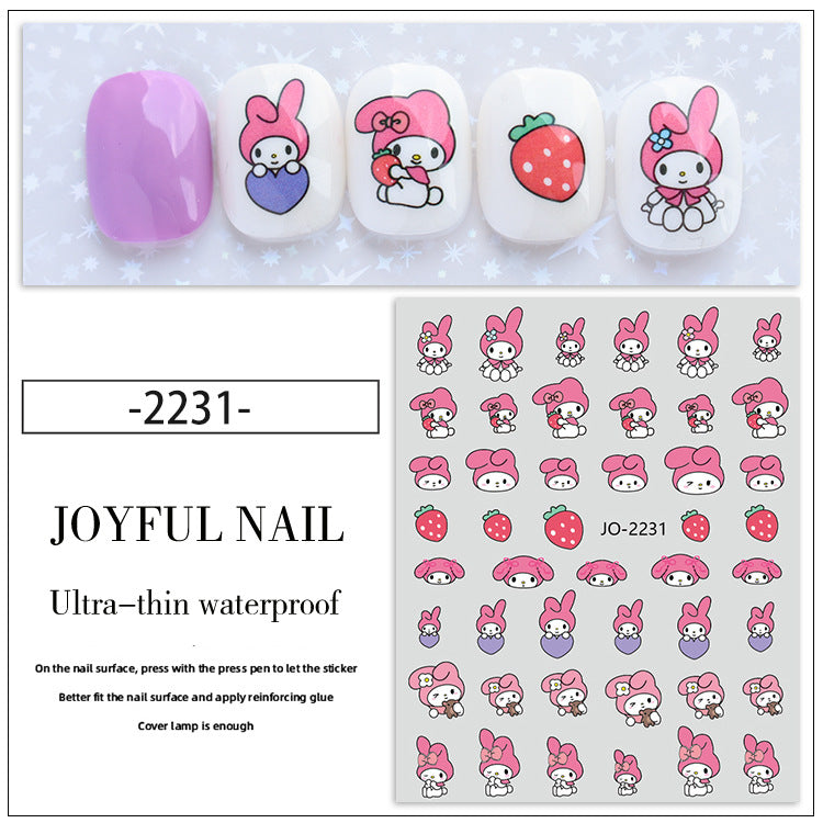 Got Lamb Radish Bottle Green Vegetables Nail Stickers