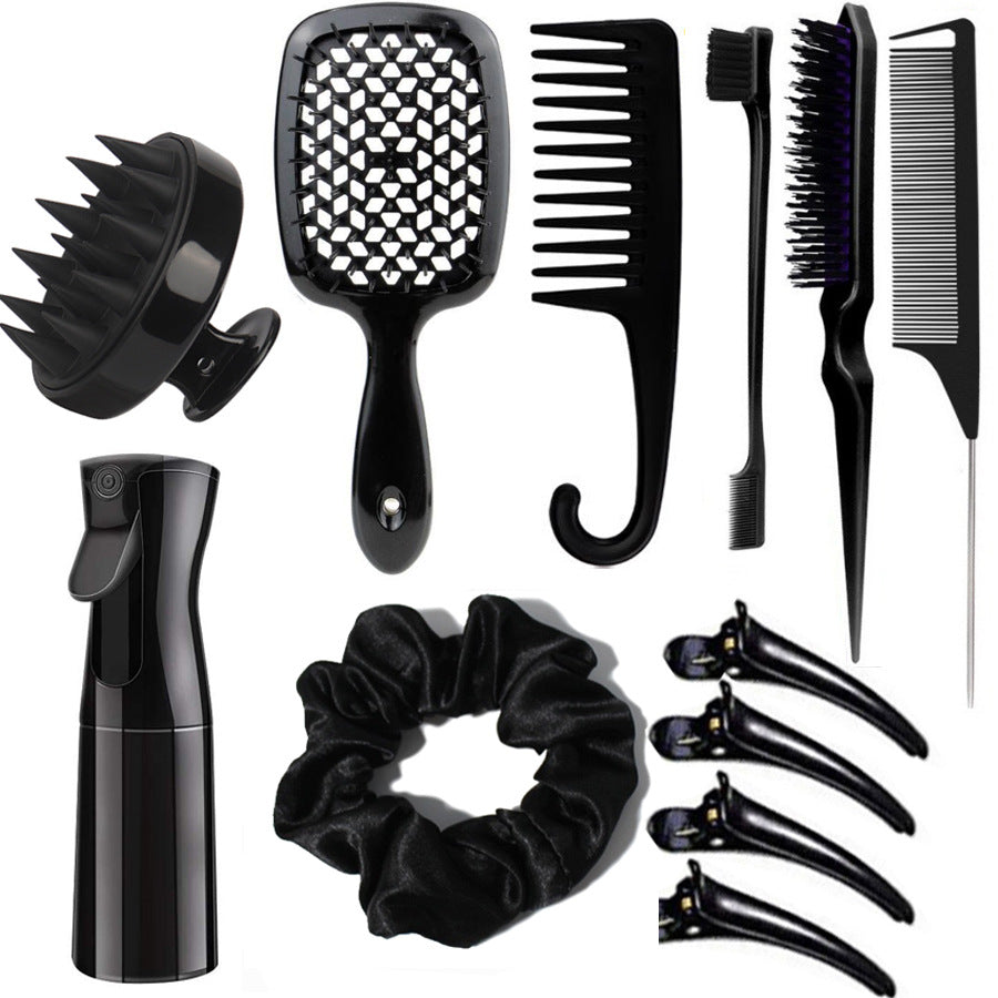 Brosses à cheveux et peignes à shampoing en silicone à dents larges avec pince à bec de canard