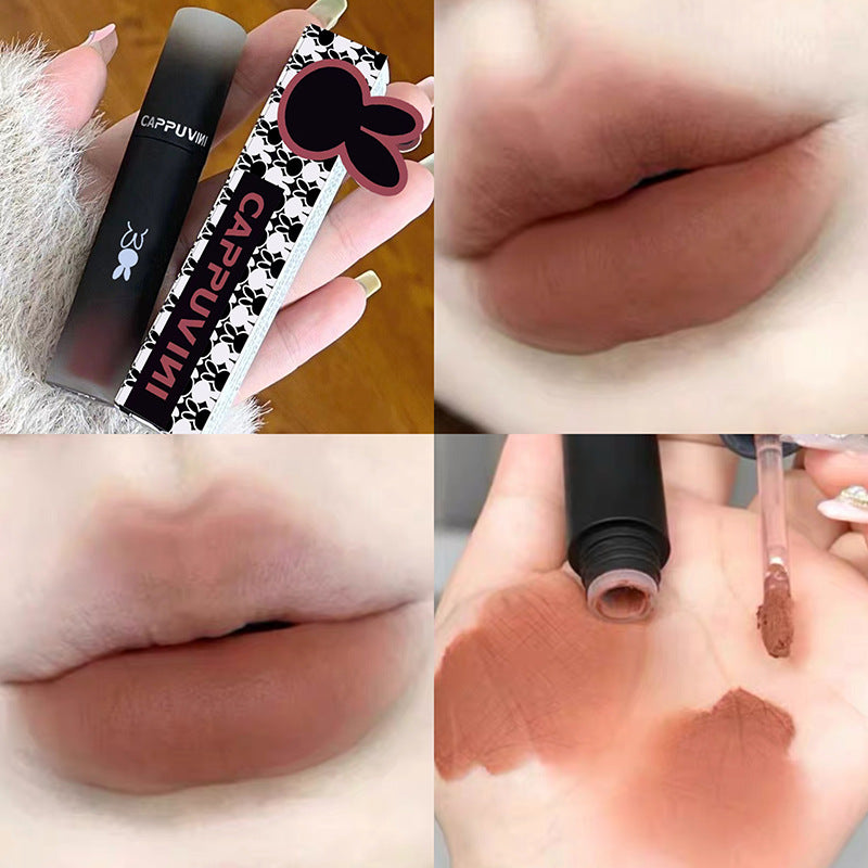 Reverse Macaron Pink Mud Matte Finish Lacquer Lip Glosses