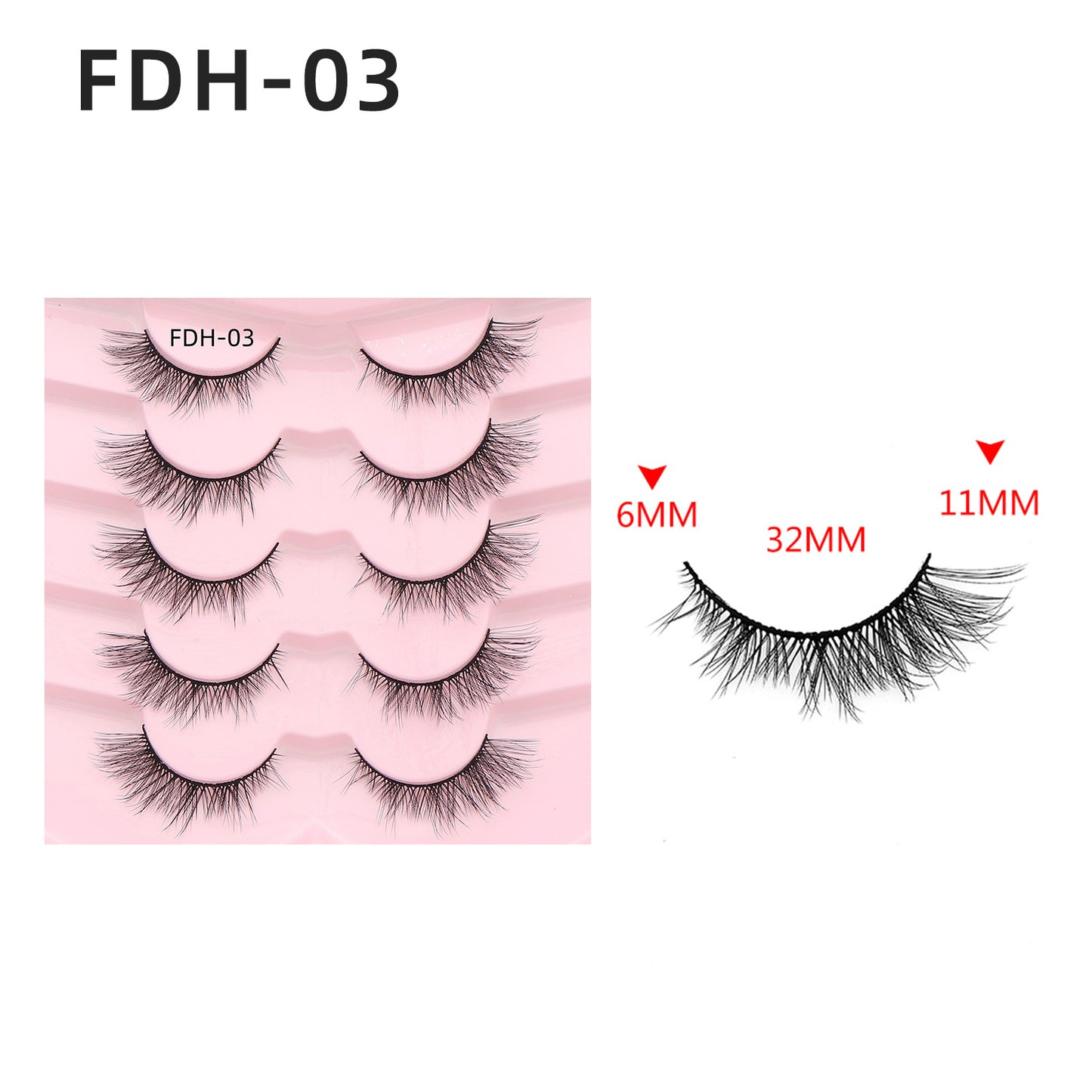 Oblique Flying Segmented Eyelashes Pairs Of Natural False Lashes