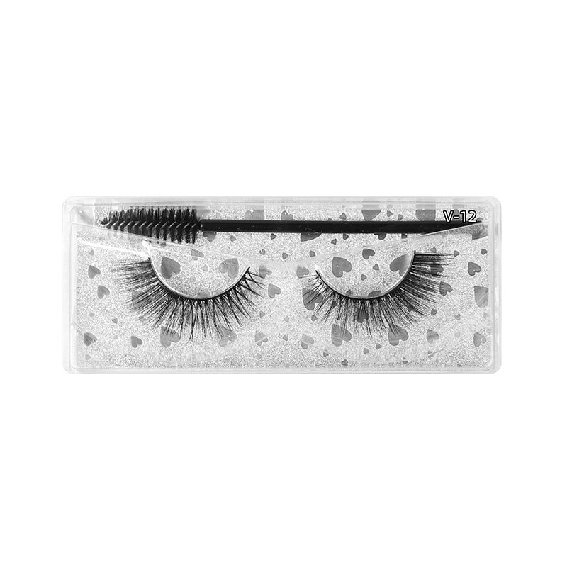 Thick Eyelashes Pair Cotton Stem Natural False Lashes