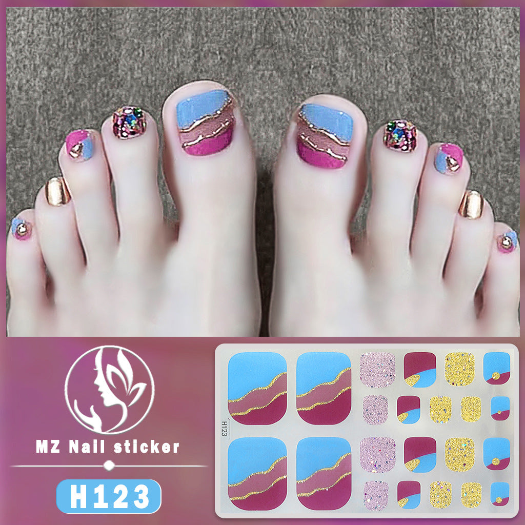 Feet Paper Imitation Diamond Waterproof Durable Nail Stickers