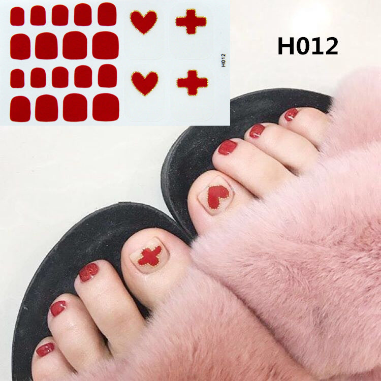 Feet Paper Imitation Diamond Waterproof Durable Nail Stickers